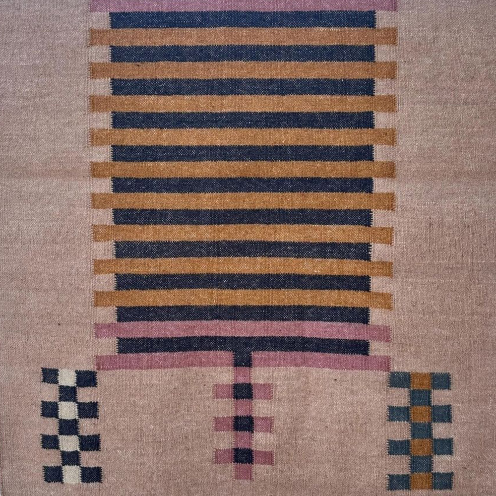 Handcrafted Multicolor Wool Vintage Dhurrie For Home